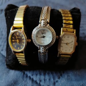 3 Watch bundle stretch bands 1 timex